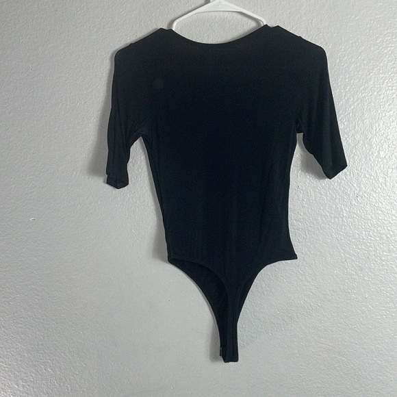 Black Mid Sleeve Bodysuit - Picture 3 of 3